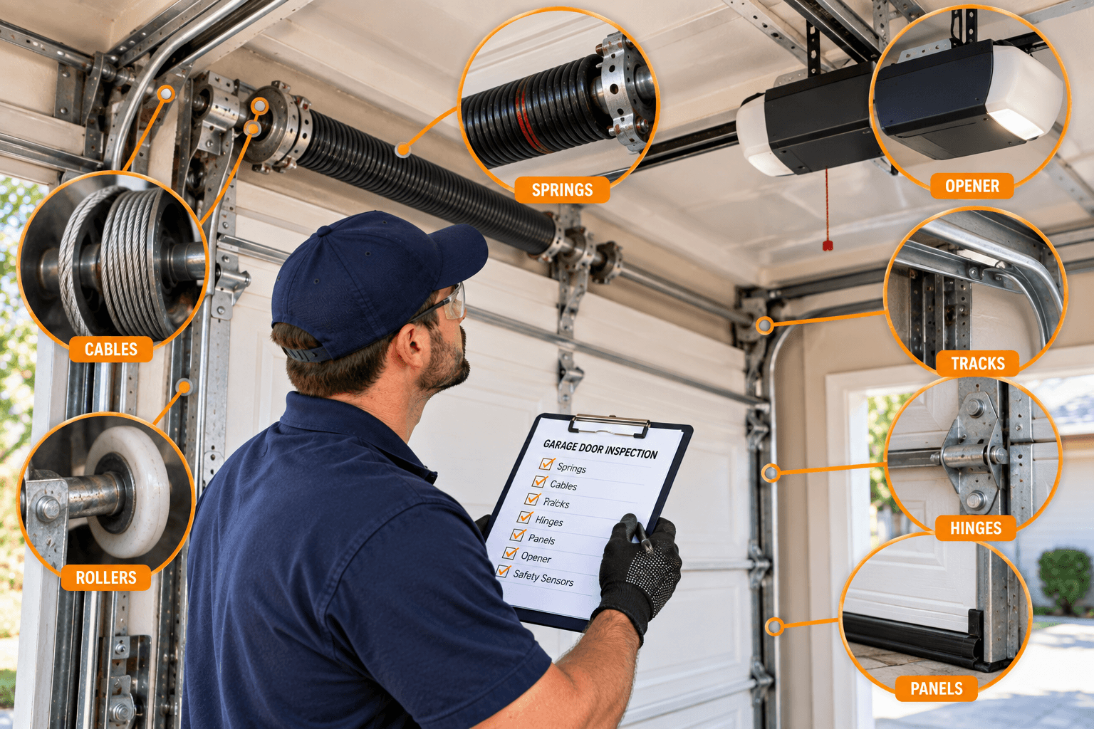 Combined Garage Door Components Inspection Magnolia TX