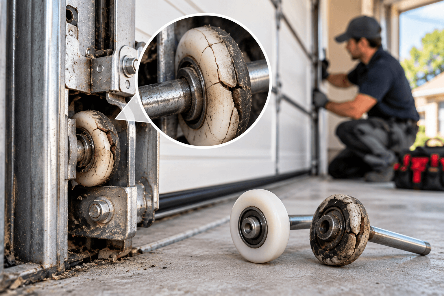 Damaged Garage Door Rollers Magnolia TX