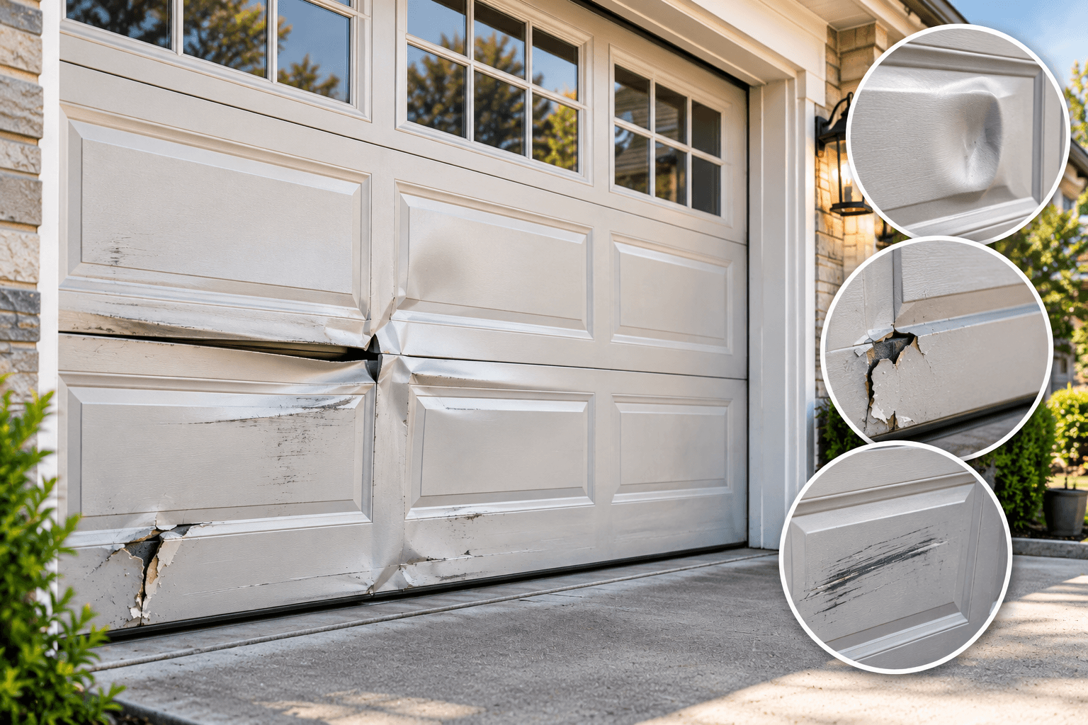 Garage Door Panel Damage Inspection and Repair Magnolia TX Different Types of Garage Door Panel Damage Magnolia TX