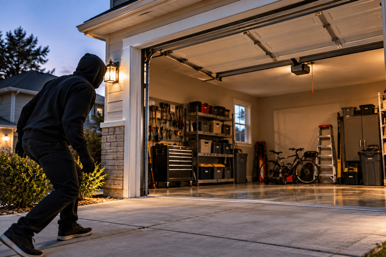 Risks of a Garage Door Stuck Open Magnolia TX